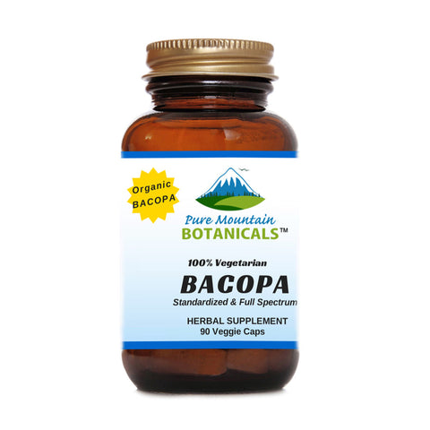 Bacopa Capsules with Organic Bacopa Extract - 90 Kosher Veggie Caps