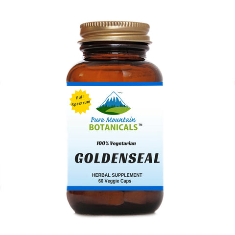 Goldenseal Root Capsules - 60 Organic Kosher Veggie Caps