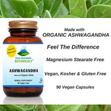 Ashwagandha Capsules - 475mg Organic Ashwagandha Root & Kosher Extract