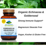 Echinacea Goldenseal Capsules - 90 Organic Kosher Veggie Caps