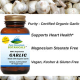 Garlic Capsules - 90 Certified Organic Kosher Veggie Caps