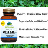 Holy Basil Capsules - 60 Organic Kosher Veggie Caps