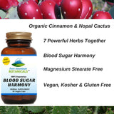 Blood Sugar Harmony with Organic Cinnamon - 90 Kosher Veggie Caps