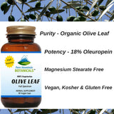 Olive Leaf Capsules - 90 Organic Kosher Veggie Caps