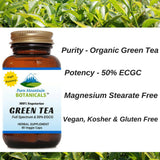 Green Tea Capsules - 90 Organic Kosher Veggie Caps