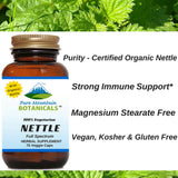 Nettle Leaf Capsules - 75 Organic Kosher Veggie Caps