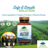 Bitter Melon Capsules - 90 Kosher Vegan Caps with 500mg Bitter Melon Extract