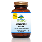 Hawthorn Berry Capsules - 90 Kosher Vegan Caps  500mg Organic Hawthorn