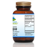 CoQ10 Plus Vitamin E - 60 Capsules Now with 100mg Coenzyme Q10