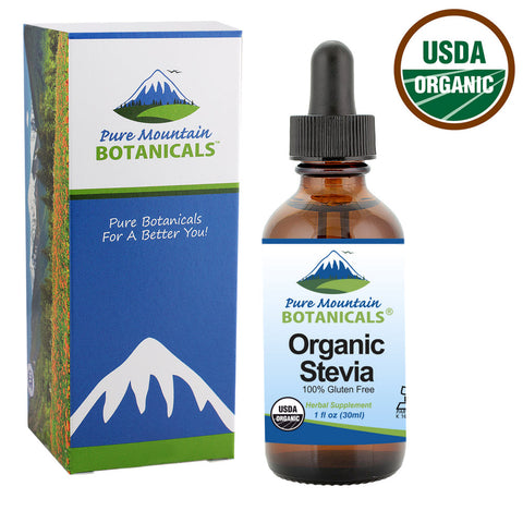 Organic Liquid Stevia – Alcohol Free and Kosher Sugar Substitute - 1oz Bottle