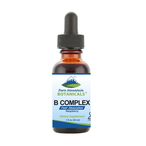 B Complex Liquid Vitamin - Raspberry Flavor Kosher Vitamin with B12, B6, Thiamin, Biotin & Folic Acid