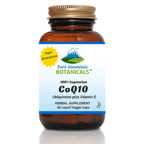 CoQ10 Plus Vitamin E - 60 Capsules Now with 100mg Coenzyme Q10